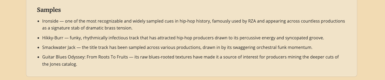 Collection grid with Samples Only toggle active